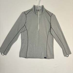 Patagonia Capilene Thermal Grid Quarter Zip Pullover Gray Women Size S